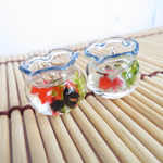 昭和レトロな金魚鉢  ピアスorイヤリング