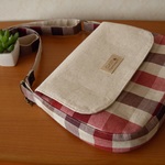 【happy115様ご予約品♪】ブロックチェック*ころりんラウンド2wayショルダー♪