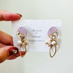 ꫛꫀꪝ✧‧˚ラベンダーの‬風✤おめかしビジュー付き ピアス/イヤリング