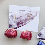 赤バラ♡薔薇ピアス♡バラピアス