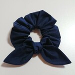 【シュシュ】～earth color～大人ネイビー＊うさ耳リボンのシュシュ|うさ耳|うさみみ|リボン|ネイビー|紺