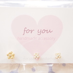 【アウトレット】"for you"　mini　お花　一粒　樹脂ノンホールイヤリング　