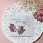 pocheの気まぐれフラワー鉱石ピアス･イヤリング / No.1