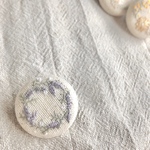 “ラベンダー”  ほっこり刺繍　ブローチ・ヘアゴム