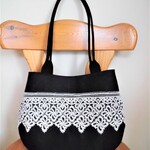 ＊Y様オーダー品＊ネイビー＆レースのショルダーバッグ