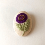 tocohana 刺繍ブローチ パープル