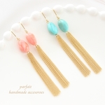 *海色タッセルピアス（イヤリング） *