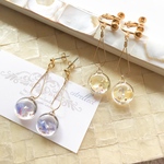 シェル の しずく クリア サマー ピアス イヤリング