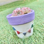 ガーランド鉢【パープル】同色２個セット（送料込）