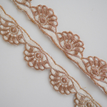 【1mカット済み】刺繍リボン　シェルシルエット🐚