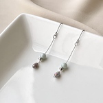 チェコビーズ×翡翠しずくのピアス/イヤリング