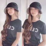 専用　顔が隠れる帽子　オールブラックキャスケット＋リボン3点