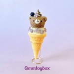 メルヘン花くまアイスクリーム【観賞用/ネックレス】