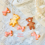 なかよしテディネックレス・苺リボン【ネックレス】