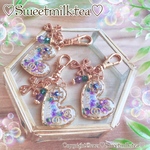 💜💙紫陽花ハートチャーム💙💜