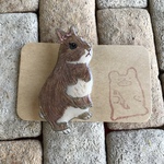 ネザーランドラビットさんのブローチ(ブラウン) 