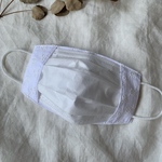 【マスクカバー】不織布 マスク カバー レース コットン ホワイト 不織布マスクカバー マスクカバー 刺繍