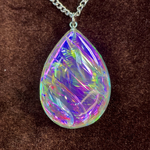 🌈ダイクロガラスパープルリフレクションペンダント🌈