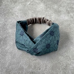 大人の花柄刺繍Margaret（グリーン）　レースヘアバンド