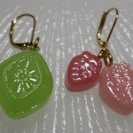 Candyセットピアス:) いちごSHAPE＆メロン