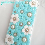 ☆ティファニーカラー☆のお花のiPhoneケース