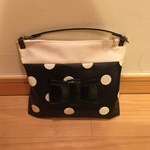 yahagiai2 様ご依頼品 2WAYおしりふきポーチ 水玉×白