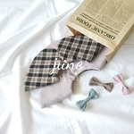 リボンが選べる୨୧おりこうチェックのまんまるスタイ