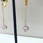 Sale：ほんのり紫💜スワロフスキーのロングイヤリング