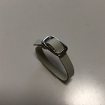 本革シンプルリング　白