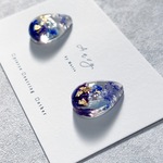 ひとしずく【青紫】　ピアス・イヤリング