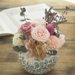 ◇最終1点◇ Antique Rose Pastel　＊　モザイクガラスアレンジメント