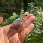しずく型のラリマーの甲羅を背負ったウミガメさん