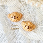 テディベアクッキーピアス・プレーン【観賞用パーツなし/ピアス/イヤリング】