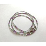 マルチウェイビーズマスクチェーン　clear purple × clear green 