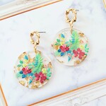 夏らしいお花のピアス