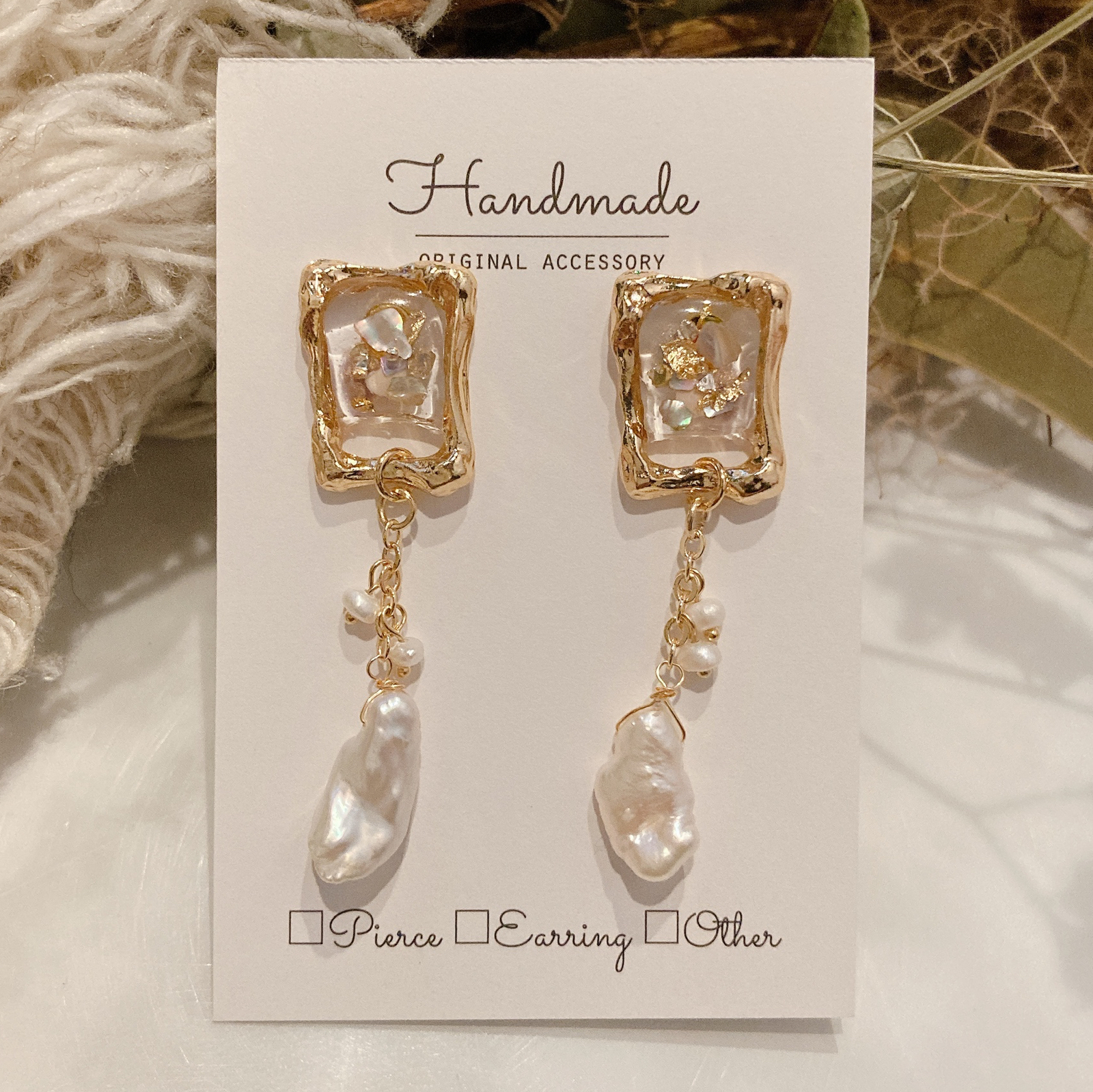 リリィ様専用♡レジンヘアゴム.ブローチ☘ハンドメイド☘手描きNo.182