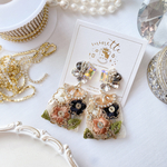 インド刺繍リボンピアス