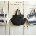 《再販×3》帆布  Ricoシリーズ トートバック M   ブラックタイプ