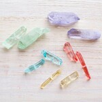 5色2個ずつ10個 ミニ天然水晶 クリスタル 氷柱 天然石 グラデーションMIX 染め