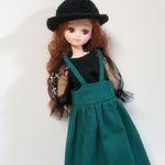 肩紐長めジャンパースカート(リカちゃん、ブライスの洋服)