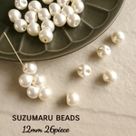 【new】鈴丸ビーズ パール 12mm 26piece【E-194】