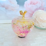 黄色ピンク りんごハーバリウム♡プレゼントギフトにも