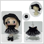 イルメール イーマリーちゃん バンビ柄のワンピとひらひらリバーシブル帽子セット