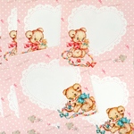 スクエアメモ　teddy bear