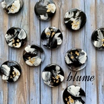 再販【貼り付けパーツ】25 modern paint cabochon plate#BK