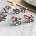 【3ペア】お花　カン付デザインポスト　ピアス《シルバー》C13