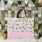 ☆新作☆　乙女チックレトロガール　レッスンバッグ　絵本袋　手提げバッグ　お稽古バッグ　習い事バッグ　入園入学