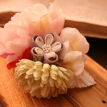 やさしいピンク牡丹のちっちゃなお花畑