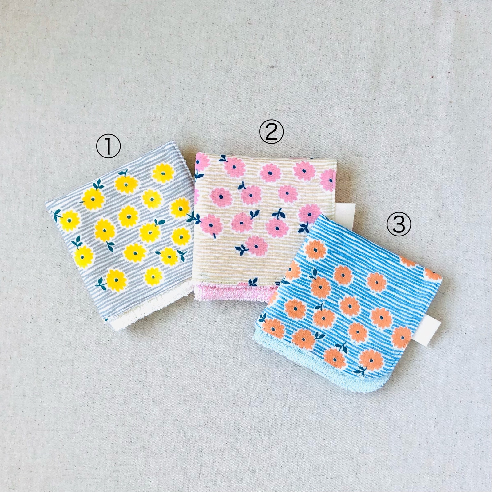 NINA*20*やわらかガーゼハンカチ5枚セット*ハンドメイド