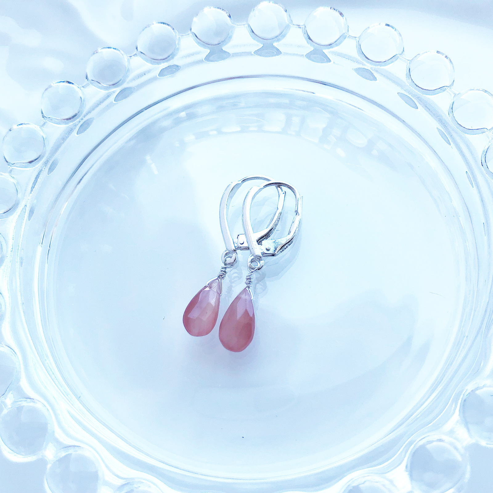 silver925 インカローズ˚✧₊ジャーマンフックピアス。